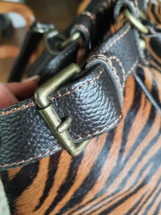 Borsa in cavallino zebrata