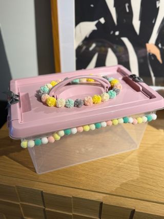 Caixa organizadora DIY tons pastel