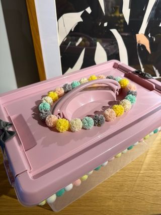 Caixa organizadora DIY tons pastel