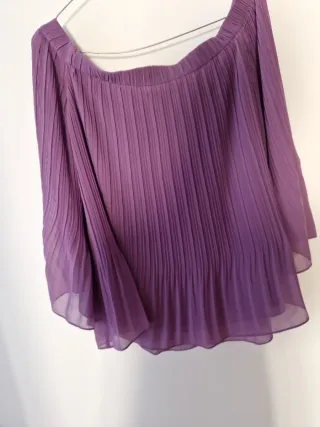 Blusa Morada Plisada
