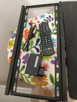 Televisor LG 32 Plata con soporte pared.