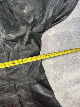 Blazer de cuero negro mujer