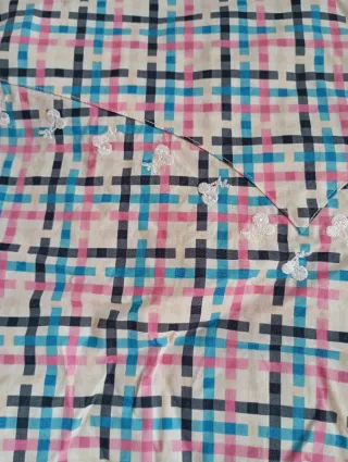 Camisa larga Adidas cuadros multicolor