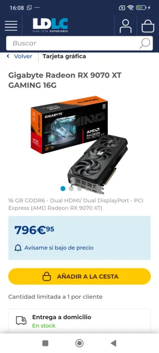 Gigabyte Radeon RX 9070 XT GAMING OC 16GB