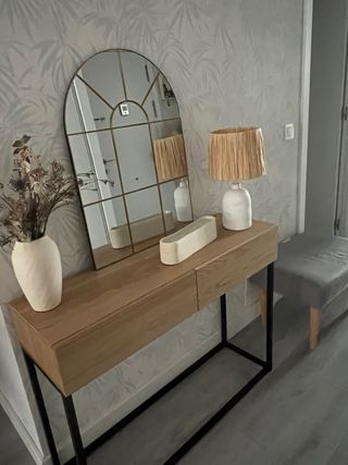 Recibidor moderno madera y metal