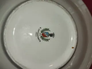 Coppia Piatti Posacenere Ceramica Capodimonte