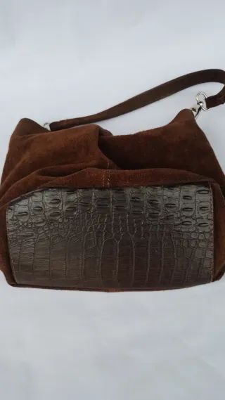 Borsa in camoscio marrone