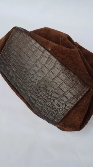 Borsa in camoscio marrone