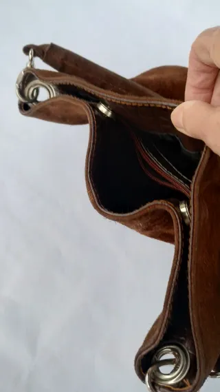 Borsa in camoscio marrone