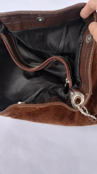 Borsa in camoscio marrone