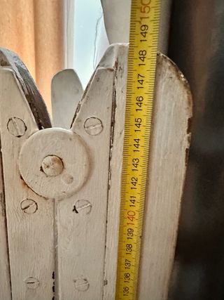 Escalera de pintor madera blanca