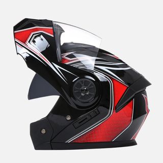 Casco Modular Moto Abatible Doble Visor