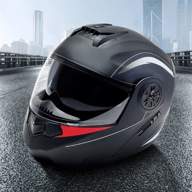 Casco Modular Moto Abatible Doble Visor