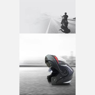 Casco Modular Moto Abatible Doble Visor