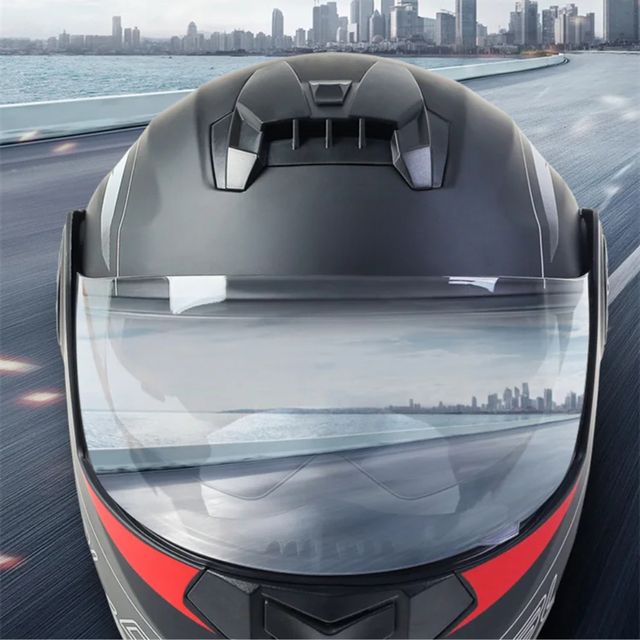 Casco Modular Moto Abatible Doble Visor