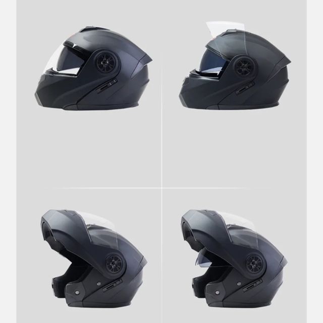 Casco Modular Moto Abatible Doble Visor