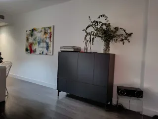 Aparador gris antracita metal y madera