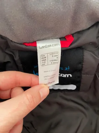 Mono de esquí infantil Decathlon talla 5