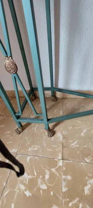 Consola de entrada metal y mármol