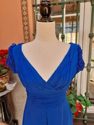 Vestido largo azul Veneno en La Piel