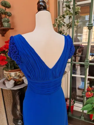 Vestido largo azul Veneno en La Piel