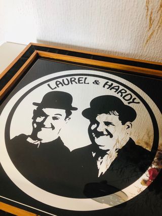 Cuadro Espejo Laurel & Hardy Antiguo