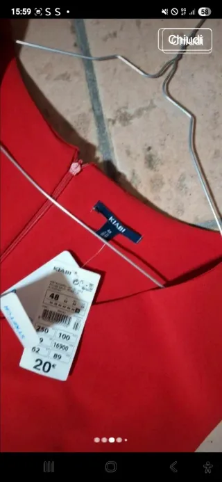 Tubino rosso taglia 48