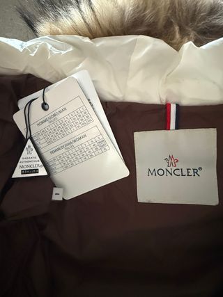 Abrigo Moncler Pelo y Plumas T. XS