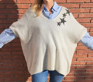 Jersey beige con estrellas
