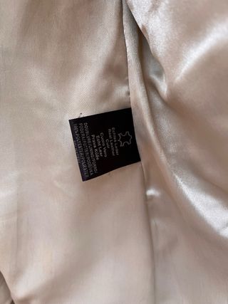 Chaqueta de piel beige