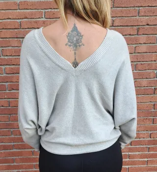 Jersey murciélago talla única gris