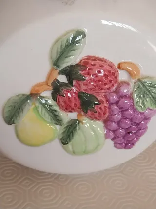 Biscottiera ceramica artigianale frutta