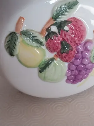 Biscottiera ceramica artigianale frutta