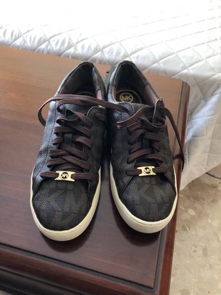 Zapatillas Michael Kors Talla 40 Marrón Dorado