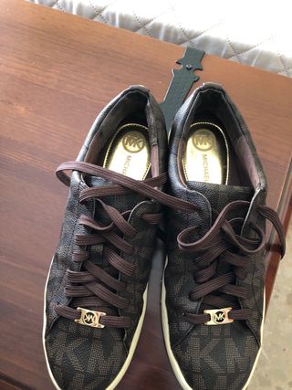 Zapatillas Michael Kors Talla 40 Marrón Dorado
