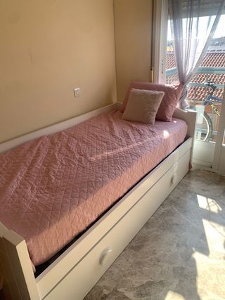 Cama nido blanca sin colchónes 90/190