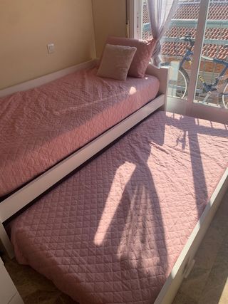 Cama nido blanca sin colchónes 90/190