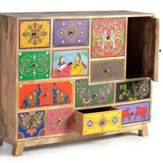 Aparador Mueble Cajones Madera Multicolor