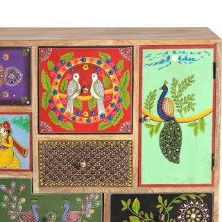 Aparador Mueble Cajones Madera Multicolor