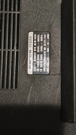 Radio Cassette Grabador Vintage PAROS-35DAS
