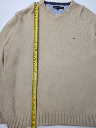 Tommy Hilfiger Beige Knit Sweater Y2K Streetwear