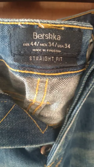 Jeans Bershka Straight Fit Cotone Taglia 52