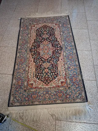 Tappeto persiano lana blu e rosso