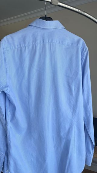 Camisa de vestir azul Massimo Dutti