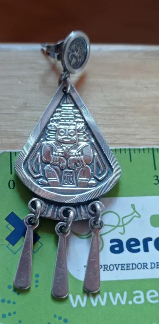 Pendientes plata mexicana.
