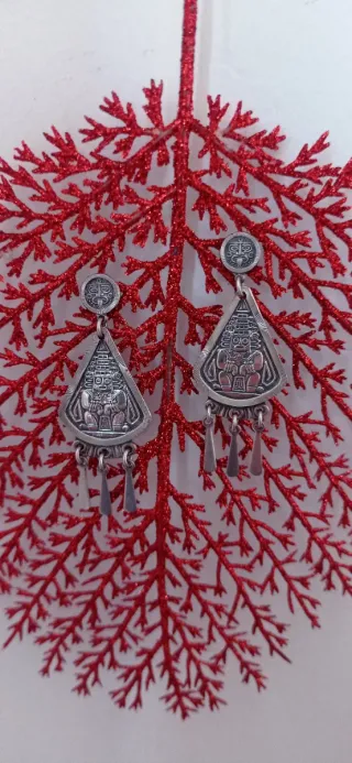 Pendientes plata mexicana.
