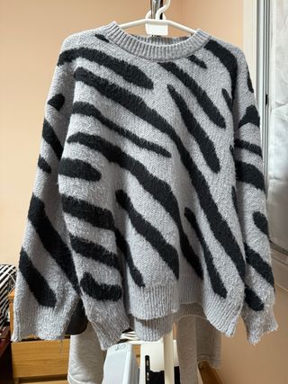 Jersey estampado cebra talla única