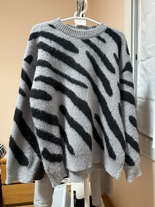 Jersey estampado cebra talla única