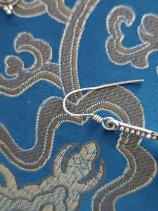 Pendientes vintage plata y ámbar