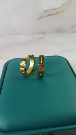 Pendientes Aro Chapado Oro 18k